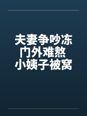 夫妻争吵冻门外难熬 小姨子被窝取暖真好by佚名
