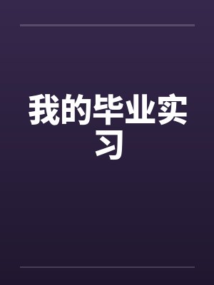 我的毕业实习